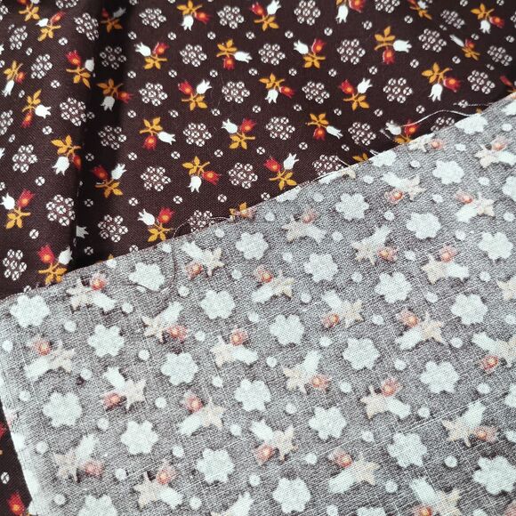 Brown Floral #1476 Cotton Quilting Fabric – 1 Yard x 44” Sewing Material - Picture 5 of 5